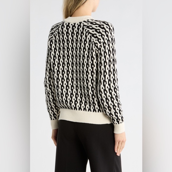 Derek Lam Black Gold Cream Crewneck Sweater XS - Picture 2 of 8